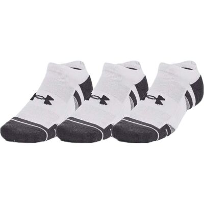 Under Armour Unisex UA Performance Tech 3pk No Show Socks White 47.5-50.5 Under Armour Unisex UA Performance Tech 3pk No Show Socks White 47.5-50.5