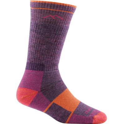 Darn Tough Women's Hiker Boot Sock Full Cushion Plum Heather L Darn Tough Women's Hiker Boot Sock Full Cushion Plum Heather L