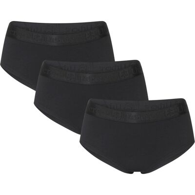 Urberg Women's Bamboo Hipsters 3-Pack Black Beauty S Urberg Women's Bamboo Hipsters 3-Pack Black Beauty S