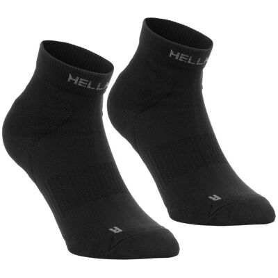 Hellner Running Mid Sock 2-P Black Beauty 36-39 Hellner Running Mid Sock 2-P Black Beauty 36-39