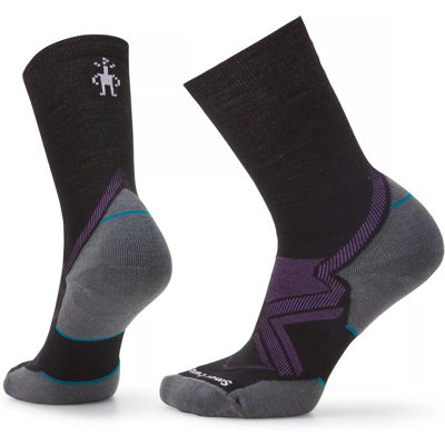 Smartwool Women's Run Cold Weather Targeted Cushion Crew Socks Black 34-37 Smartwool Women's Run Cold Weather Targeted Cushion Crew Socks Black 34-37