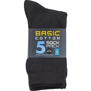 Seger Basic Cotton Sock 5-pack Black 35-38, Black