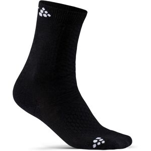Craft Juniors' Warm Mid 2-Pac Sock Black 25-27 Craft Juniors' Warm Mid 2-Pac Sock Black 25-27