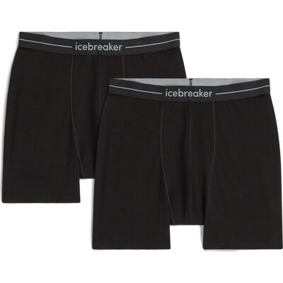 Icebreaker Men's Merino 150 Anatomica Boxers 2-Pack Black M Icebreaker Men's Merino 150 Anatomica Boxers 2-Pack Black M