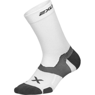 2XU Vectr Cushion Crew Socks White/Grey XL 2XU Vectr Cushion Crew Socks White/Grey XL
