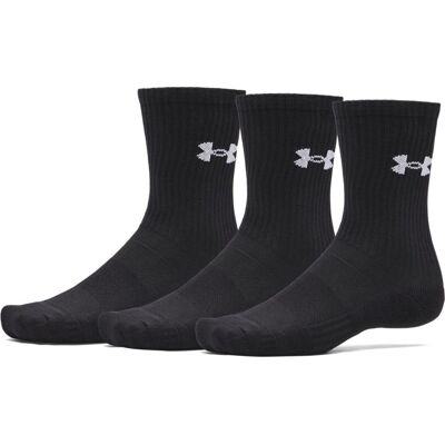Under Armour Unisex UA Performance Cotton 3-pack Crew Socks Ultimate Black L Under Armour Unisex UA Performance Cotton 3-pack Crew Socks Ultimate Black L