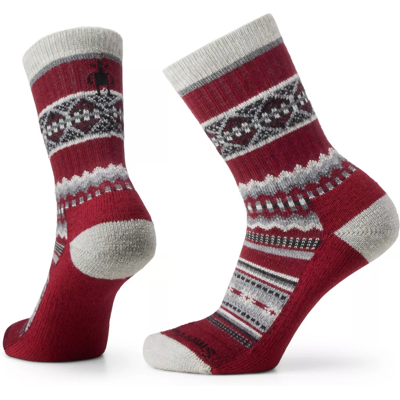 Smartwool Men's Everyday Snowed In Sweater Crew Socks Tibetan Red 34-37 Smartwool Men's Everyday Snowed In Sweater Crew Socks Tibetan Red 34-37