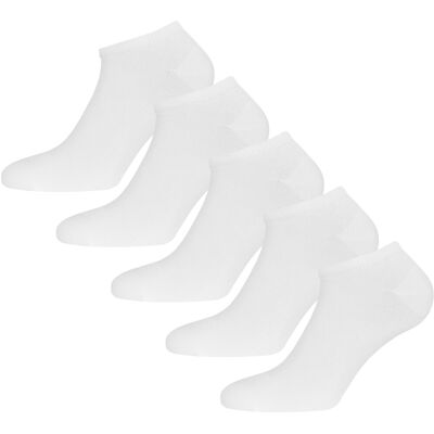 Urberg Bamboo Shaftless Sock 5-Pack Bright White 44-47 Urberg Bamboo Shaftless Sock 5-Pack Bright White 44-47
