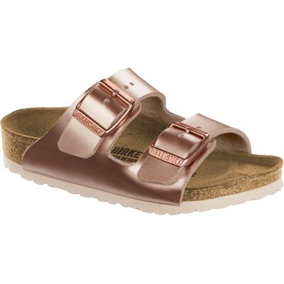 Birkenstock Kids' Arizona Birko-Flor Narrow Electric Metallic Copper 34 Birkenstock Kids' Arizona Birko-Flor Narrow Electric Metallic Copper 34