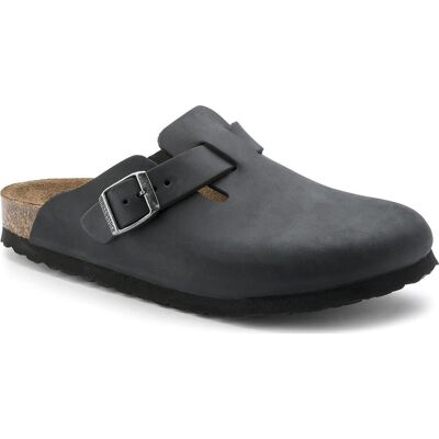 Birkenstock Boston Oiled Leather Narrow Black 41 Birkenstock Boston Oiled Leather Narrow Black 41