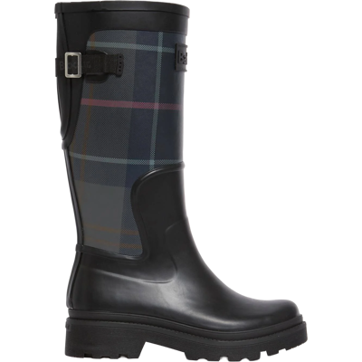 Barbour Women's Dena Tall Well Black/shadow Tartan 37 Barbour Women's Dena Tall Well Black/shadow Tartan 37