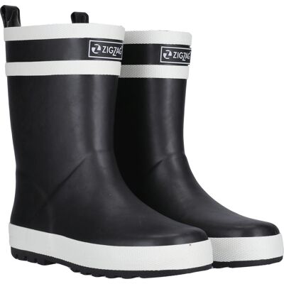 Zig Zag ZigZag Kids' Hurricane Rubber Boot Black 24 Zig Zag ZigZag Kids' Hurricane Rubber Boot Black 24