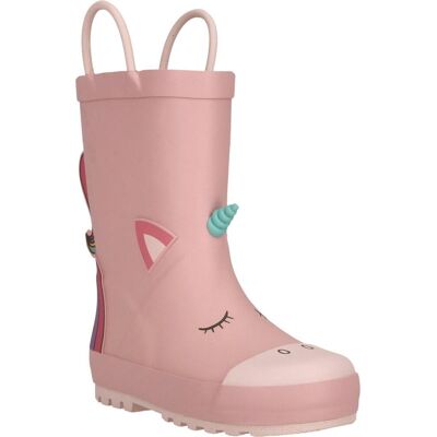 Zig Zag ZigZag Kids' Rook Rubber Boot Silver Pink 23 Zig Zag ZigZag Kids' Rook Rubber Boot Silver Pink 23