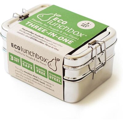 ECOlunchbox Three-in-one Steel Stainless steel OneSize ECOlunchbox Three-in-one Steel Stainless steel OneSize