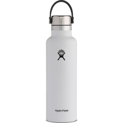 Hydro Flask 21oz Hvit isolert vannflaske - Rustfritt stål - 24t kald, 12t varm Hydro Flask 21oz Hvit isolert vannflaske - Rustfritt stål - 24t kald, 12t varm