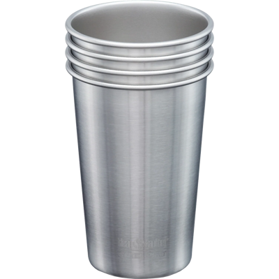 Klean Kanteen Rustfritt Stål Kopper 16oz - 4 Pakninger - Børstet - Holdbar Klean Kanteen Rustfritt Stål Kopper 16oz - 4 Pakninger - Børstet - Holdbar