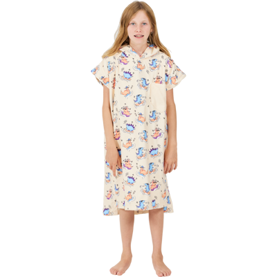 After Essentials Kids' Poncho Dino Peach 115-145 cm After Essentials Kids' Poncho Dino Peach 115-145 cm