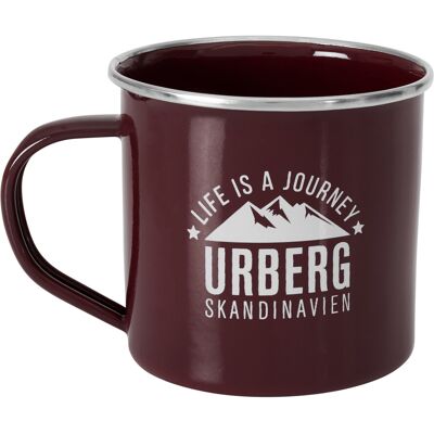 Urberg - Emaljmugg 340 ml - Oxblood Red - Enamel mug Urberg - Emaljmugg 340 ml - Oxblood Red - Enamel mug