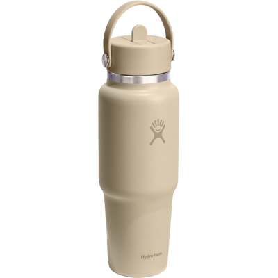 Hydro Flask 946 ml Wide Mouth Travel Bottle with Flex Straw Cap Oat 0.946 L Hydro Flask 946 ml Wide Mouth Travel Bottle with Flex Straw Cap Oat 0.946 L