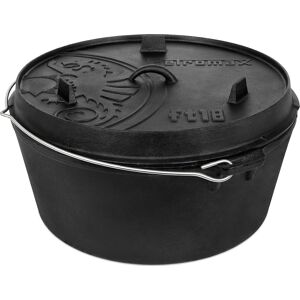 Petromax Dutch Oven FT18 With A Plane Bottom Surface Black OneSize, Black