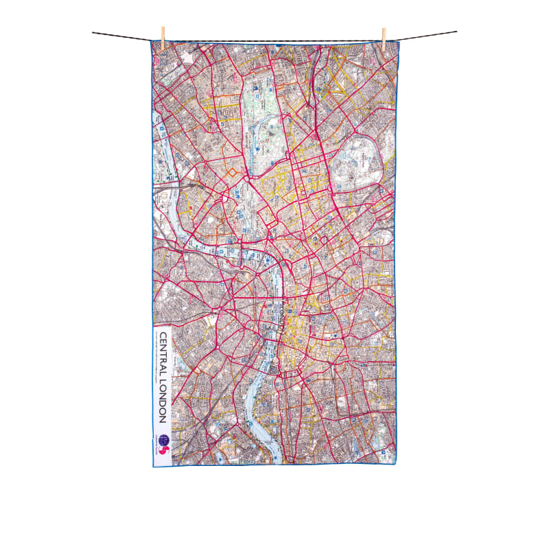 Lifeventure SoftFibre Ordnance Survey Travel Towel Rosa