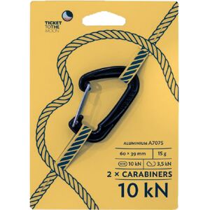 Ticket to the Moon Hammock Carabiner Pair 10kn Black One size, Black