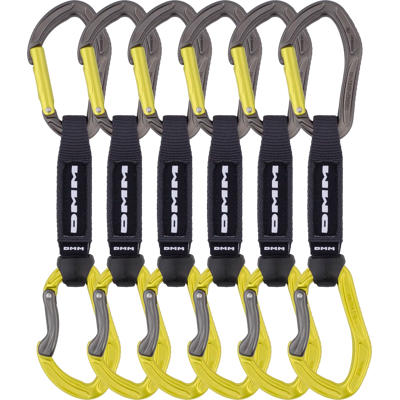 DMM Alpha Sport Quickdraw 12cm 6-Pack Titanium/Lime 12cm DMM Alpha Sport Quickdraw 12cm 6-Pack Titanium/Lime 12cm
