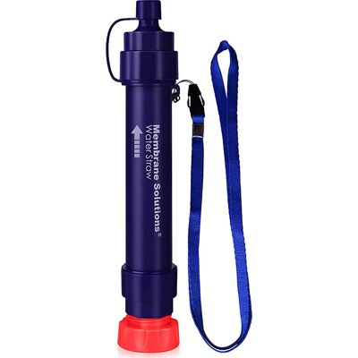Membrane Solutions Membrane Solution Water Filter Straw II Blue OneSize Membrane Solutions Membrane Solution Water Filter Straw II Blue OneSize