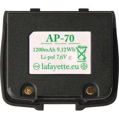 Lafayette Battery AP-70 Li-Pol 7,6V 9,12WH Black OneSize Lafayette Battery AP-70 Li-Pol 7,6V 9,12WH Black OneSize