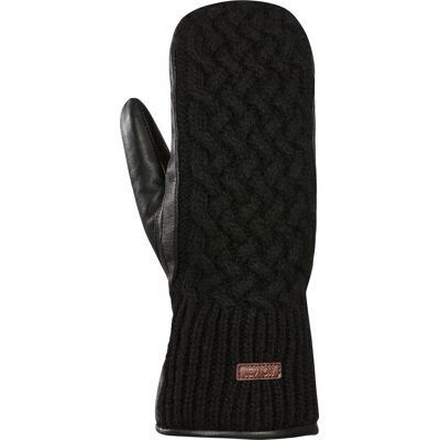 Kombi Women's Ariana Leather and Knit Mittens Black M Kombi Women's Ariana Leather and Knit Mittens Black M