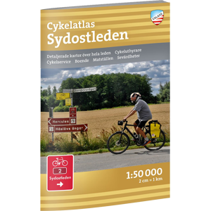 Calazo förlag Cykelatlas Sydostleden 1:50.000 Nocolour OneSize, NoColour