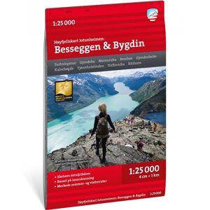 Calazo förlag Høyfjellskart Jotunheimen: Besseggen & Bygdin 1:25 000 NoColour OneSize, NoColour