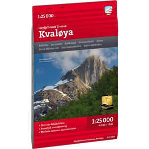 Calazo förlag Høyfjellskart Tromsø: Kvaløya 1:25.000 Nocolour OneSize, NoColour