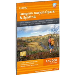 Calazo förlag Turkart Langsua Nasjonalpark & Spåtind 1:50.000 Nocolour OneSize, NoColour