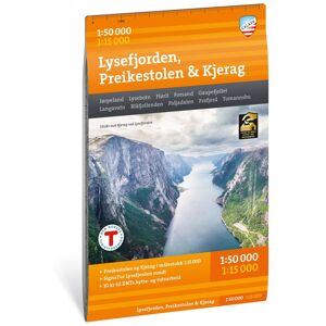 Calazo förlag Lysefjorden, Preikestolen & Kjerag 1:50 000 Hiking map 1:50 000 Calazo förlag Lysefjorden, Preikestolen & Kjerag 1:50 000 Hiking map 1:50 000