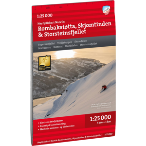 Calazo förlag Narvik: Rombakstøtta, Skjomtinden & Storsteinsfjellet 1:25 000 Alpine map 1:25 000 Calazo förlag Narvik: Rombakstøtta, Skjomtinden & Storsteinsfjellet 1:25 000 Alpine map 1:25 000