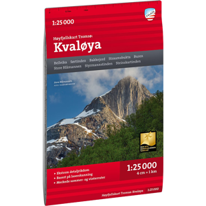 Calazo förlag Høyfjellskart Tromsø: Kvaløya 1:25.000 NoColour OneSize Calazo förlag Høyfjellskart Tromsø: Kvaløya 1:25.000 NoColour OneSize