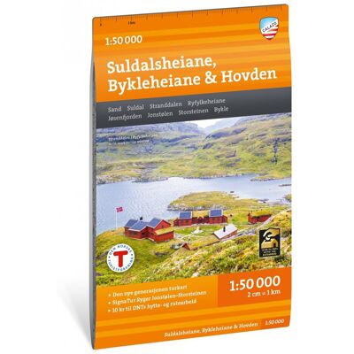 Calazo förlag Suldalsheiane Bykleheiane & Hovden 1:50 000 Hiking map 1:50 000 Calazo förlag Suldalsheiane Bykleheiane & Hovden 1:50 000 Hiking map 1:50 000