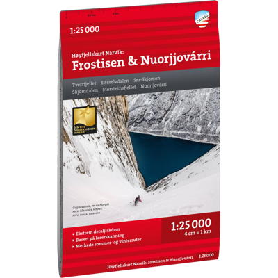 Calazo förlag Narvik: Frostisen & Nuorjjovárri 1:25 000 Alpine map 1:25 000 Calazo förlag Narvik: Frostisen & Nuorjjovárri 1:25 000 Alpine map 1:25 000