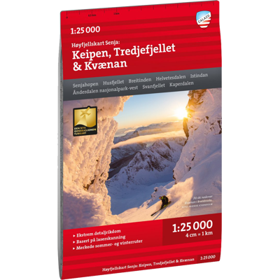 Calazo förlag Høyfjellskart Senja: Keipen, Tredjefjellet & Kvænan 1:25.000 NoColour OneSize Calazo förlag Høyfjellskart Senja: Keipen, Tredjefjellet & Kvænan 1:25.000 NoColour OneSize