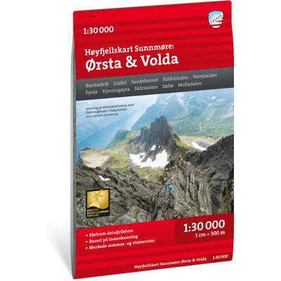 Calazo förlag Høyfjellskart Sunnmøre: Ørsta 1:25.000 Nocolour OneSize Calazo förlag Høyfjellskart Sunnmøre: Ørsta 1:25.000 Nocolour OneSize