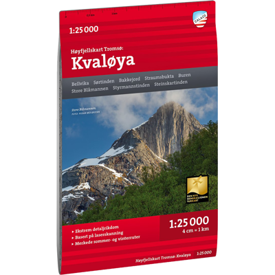 Calazo förlag Høyfjellskart Tromsø: Kvaløya 1:25.000 NoColour OneSize Calazo förlag Høyfjellskart Tromsø: Kvaløya 1:25.000 NoColour OneSize