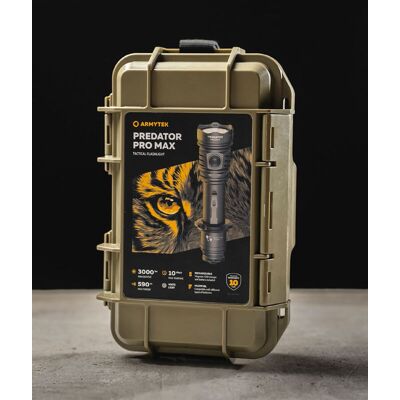 Armytek Predator Pro Max Lommelykt Usb-C 3000 Lm Armytek Predator Pro Max Lommelykt Usb-C 3000 Lm