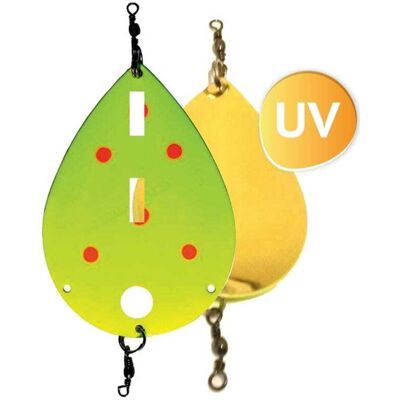 Søvik Dividalsblinken Wl Røyeblink - 70mm Uv Fluo Gul/oransj Søvik Dividalsblinken Wl Røyeblink - 70mm Uv Fluo Gul/oransj