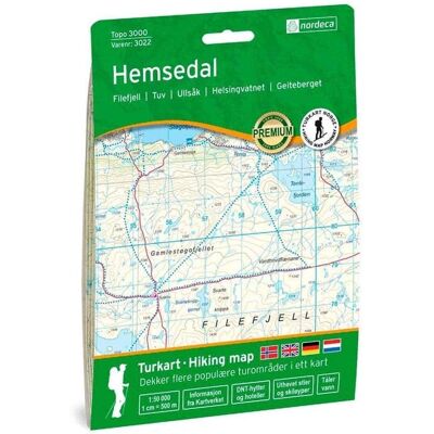 Nordic Maps Topo 3000 Hemsedal Turkart 1:50000 Nordic Maps Topo 3000 Hemsedal Turkart 1:50000