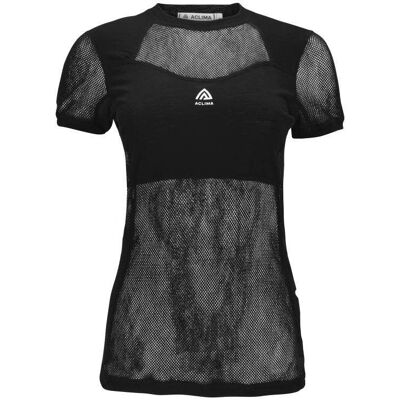Aclima Woolnet Light T-Shirt (W) Dame, Black - Str. L Aclima Woolnet Light T-Shirt (W) Dame, Black - Str. L