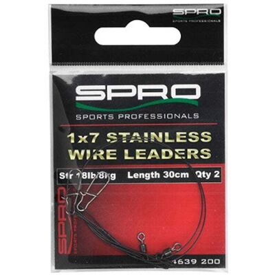 Spro Stål Linje 30 cm Svart - Fiskelinje Spro Stål Linje 30 cm Svart - Fiskelinje
