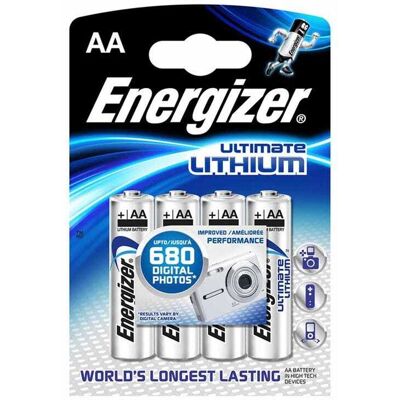 Energizer Ultimate Lithium Aa Batteri - 4pk (39,- Pr Stk) Energizer Ultimate Lithium Aa Batteri - 4pk (39,- Pr Stk)