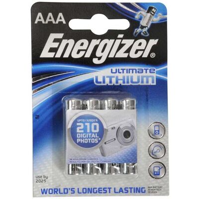 Energizer Ultimate Lithium Batteri - Aaa, 4stk Energizer Ultimate Lithium Batteri - Aaa, 4stk
