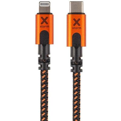 Xtorm Lightning-kabel - 1,5M, Svart, Oransje - Holdbar & Rask Xtorm Lightning-kabel - 1,5M, Svart, Oransje - Holdbar & Rask